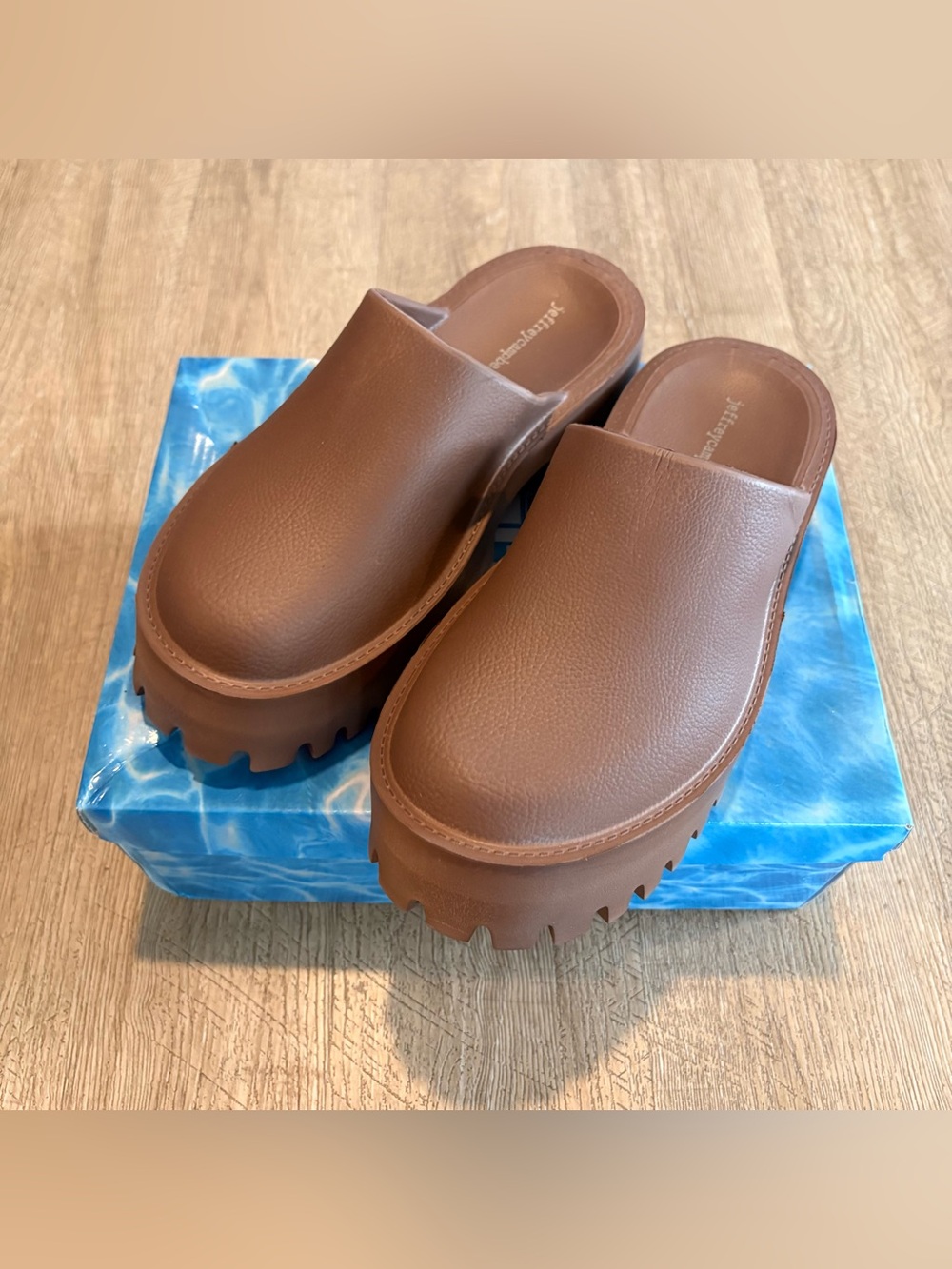 Jeffrey Campbell Women’s Brown Platform Clog Mules - Slip-On Comfort